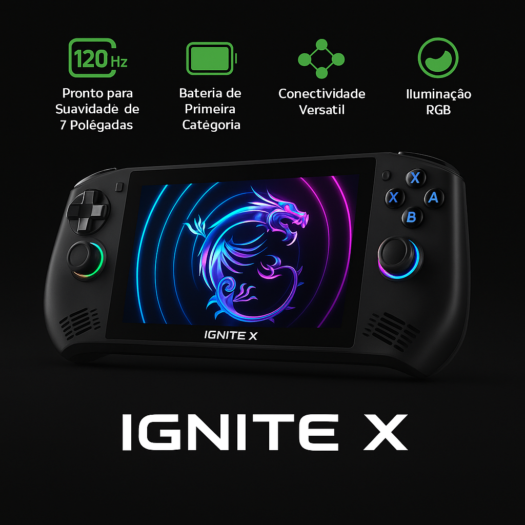 IGNITE X – Portabilidade e Potência Extrema de Última Geração para Sua Experiência Gamer