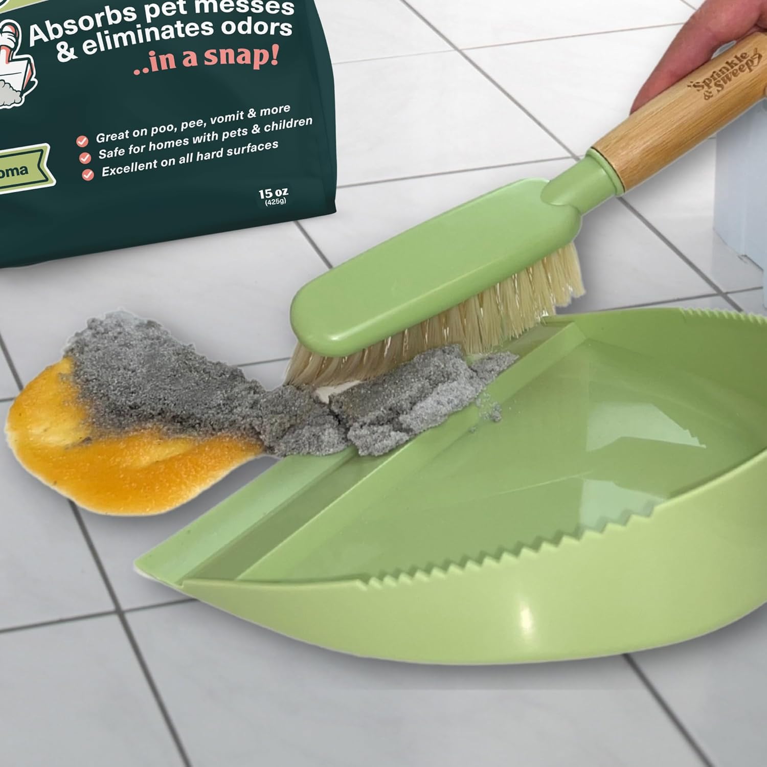 Sprinkle & Sweep™ [Areia Absorvente para pets]
