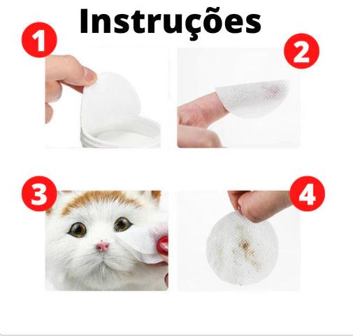 Lenços HootPet - Lenço para combate de lágrimas ácidas